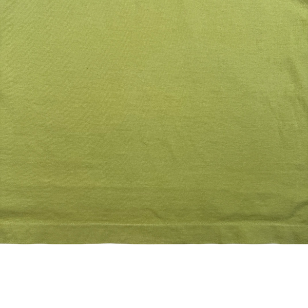 Stone Island 80's Spellout Vintage Yellow Cotton Blend Tennis Shirt - Medium
