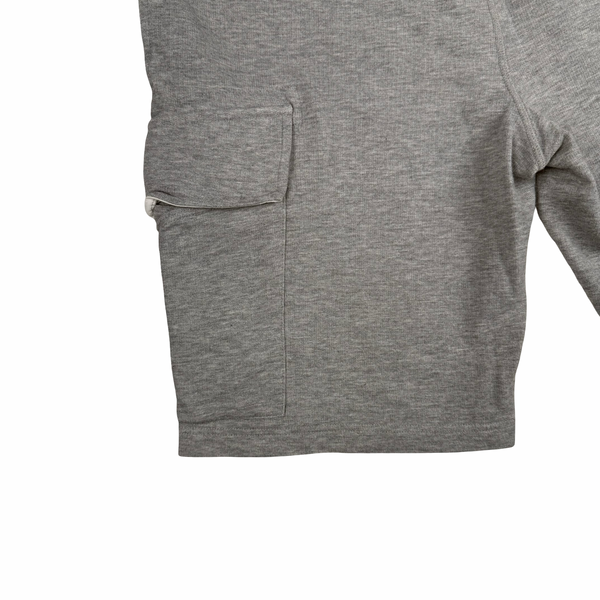 CP Company Grey Cotton Lens Viewer Shorts - Small