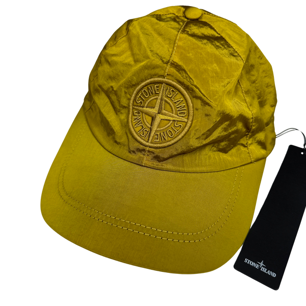 Stone Island Yellow Econyl Nylon Metal Cap - Medium