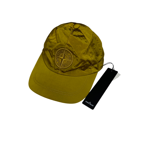 Stone Island Yellow Econyl Nylon Metal Cap - Medium