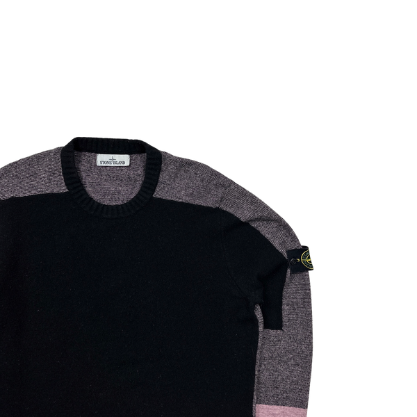 Stone Island 2016 Pink Multi Colour Block Soft Knit - XXL