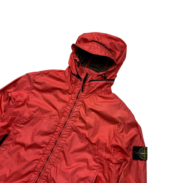 Stone Island 2017 Coral Red Membrana 3L TC Summer Jacket - Large