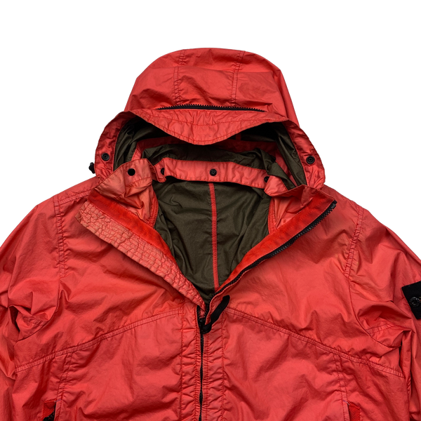 Stone Island 2017 Coral Red Membrana 3L TC Summer Jacket - Large