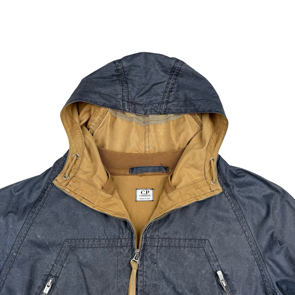 CP Company Vintage Denim 2002 Lino Flax Hooded Jacket- Medium (48)