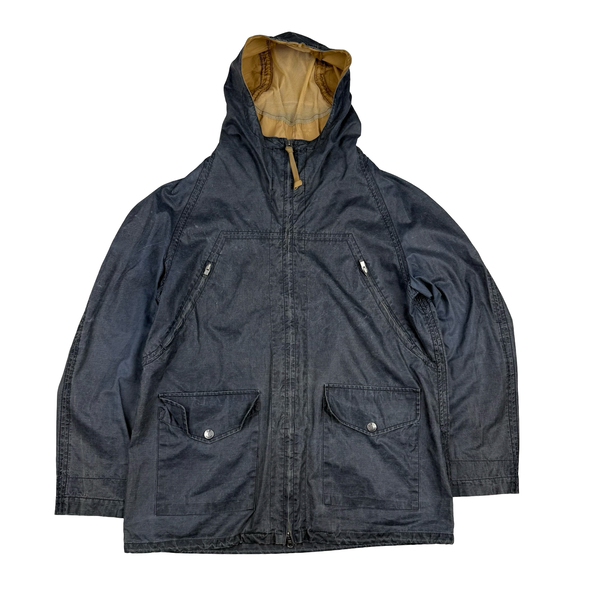 CP Company Vintage Denim 2002 Lino Flax Hooded Jacket- Medium (48)