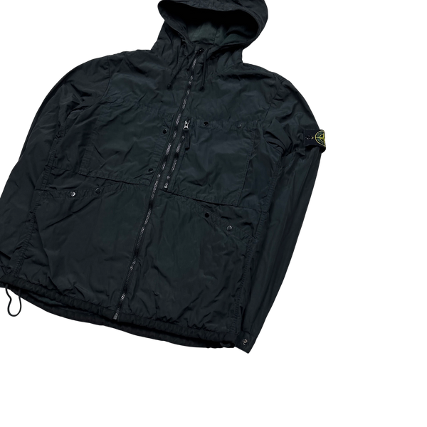 Stone Island Black 2011 Resin Coated Nylon Jacket - Large