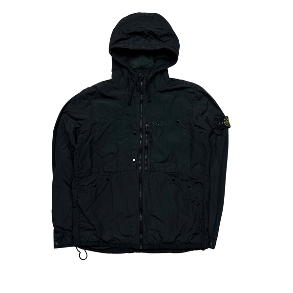 Stone Island Black 2011 Resin Coated Nylon Jacket - Large