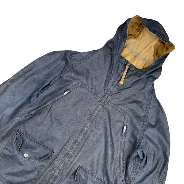 CP Company Vintage Denim 2002 Lino Flax Hooded Jacket- Medium (48)