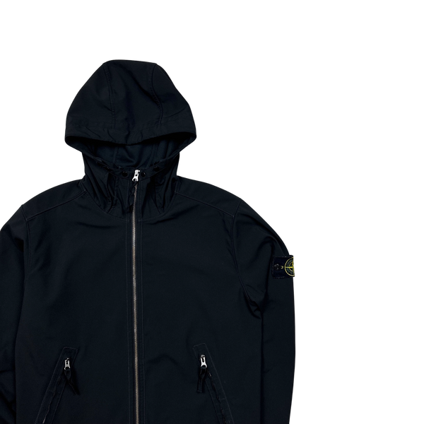 Stone Island 2018 Black Light Soft Shell Jacket - Large