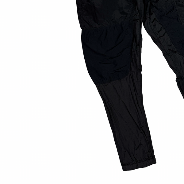 Stone Island 2019 Black Nylon Crinkle Reps Lightweight RE T Cargo Trousers - 32" (Medium)