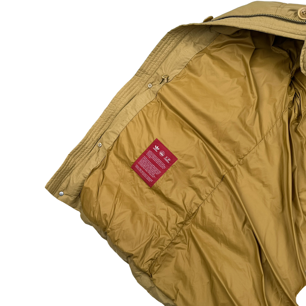 Adidas Spezial X CP Company Camel Down Puffer Spellout Jacket - Medium