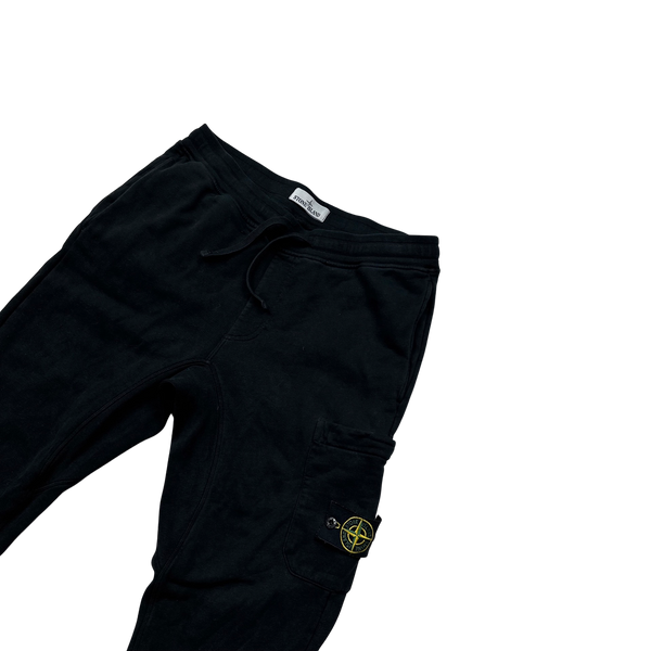 Stone Island 2018 Black Cotton Joggers - Large