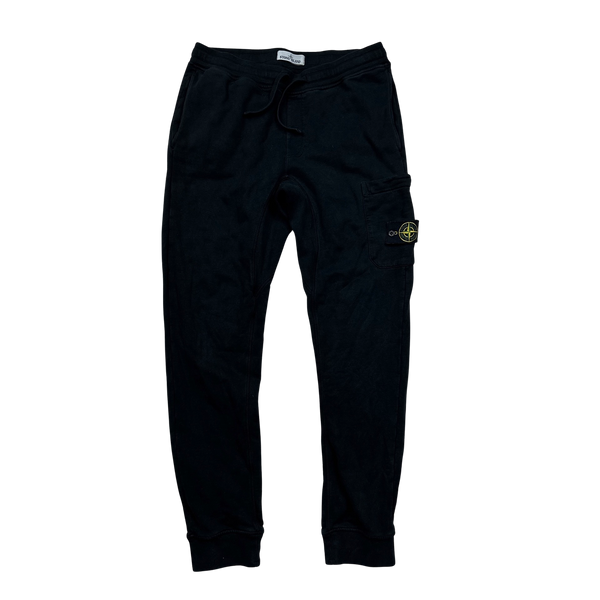 Stone Island 2018 Black Cotton Joggers - Large