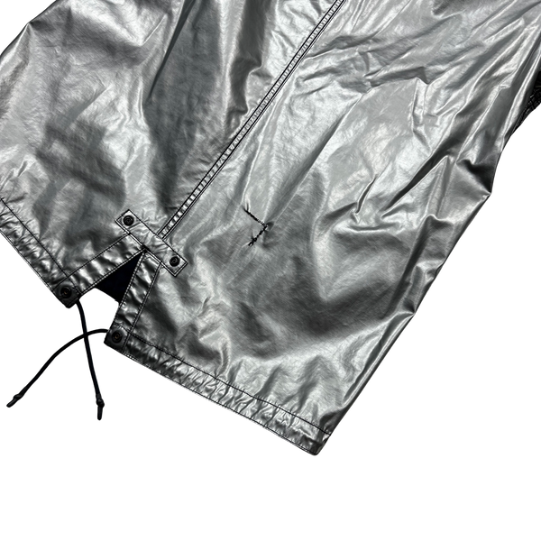 Stone Island Reversible Silver Spaceman Raso Gommato Jacket - Medium