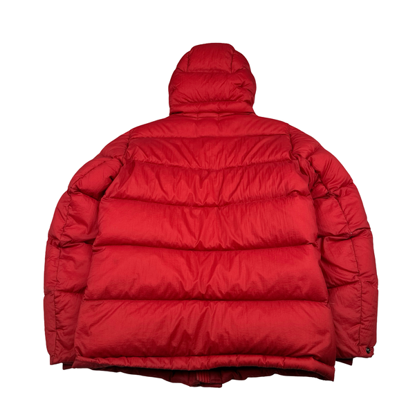 Stone Island 2012 Red Micro Rip Stop Opaque Nylon Tela Jacket - Small