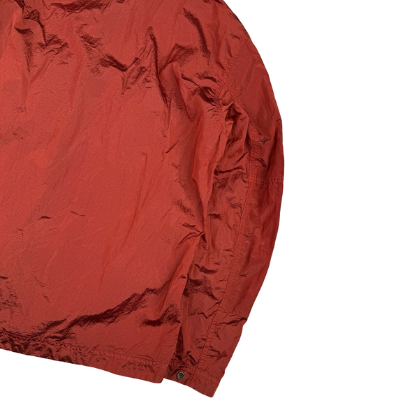 Stone Island 2019 Red Nylon Metal Rip Stop Overshirt - Medium