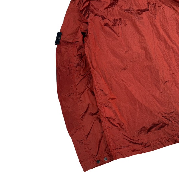 Stone Island 2019 Red Nylon Metal Rip Stop Overshirt - Medium