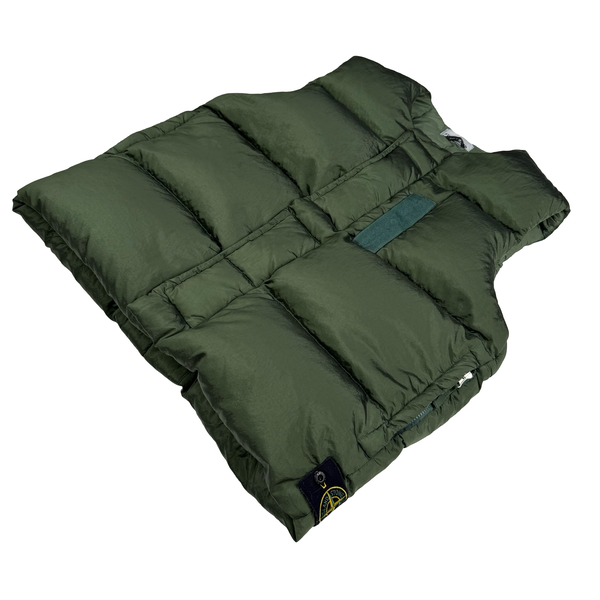 Stone Island 2022 Green Nylon Metal Down TC Gilet - Large