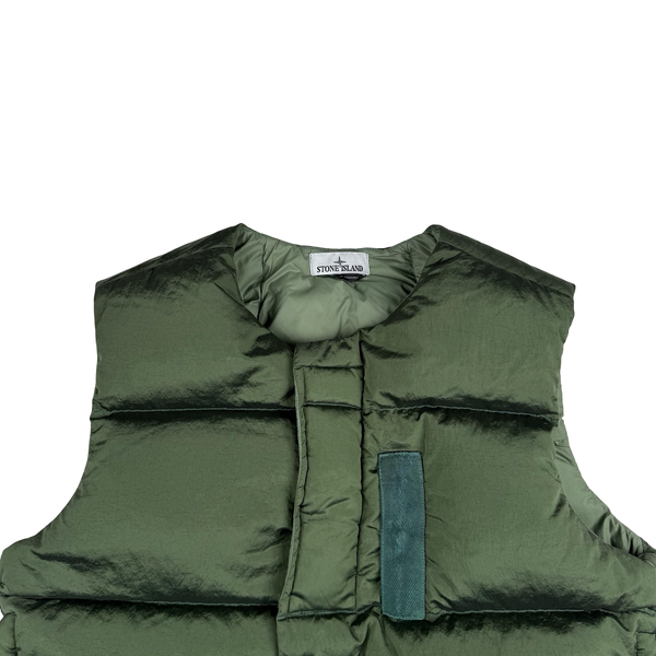 Stone Island 2022 Green Nylon Metal Down TC Gilet - Large