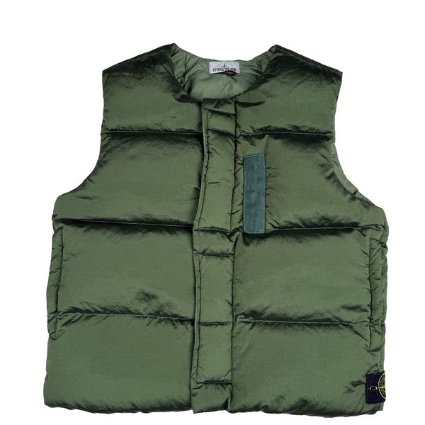 Stone Island 2022 Green Nylon Metal Down TC Gilet - Large