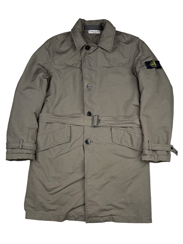 Stone Island David-TC Quilted Trench Coat - Large