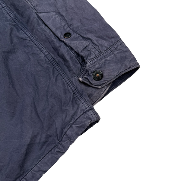 Stone Island Blue Vintage 2005 Cotton Zipped Overshirt - XL