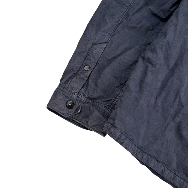 Stone Island Blue Vintage 2005 Cotton Zipped Overshirt - XL