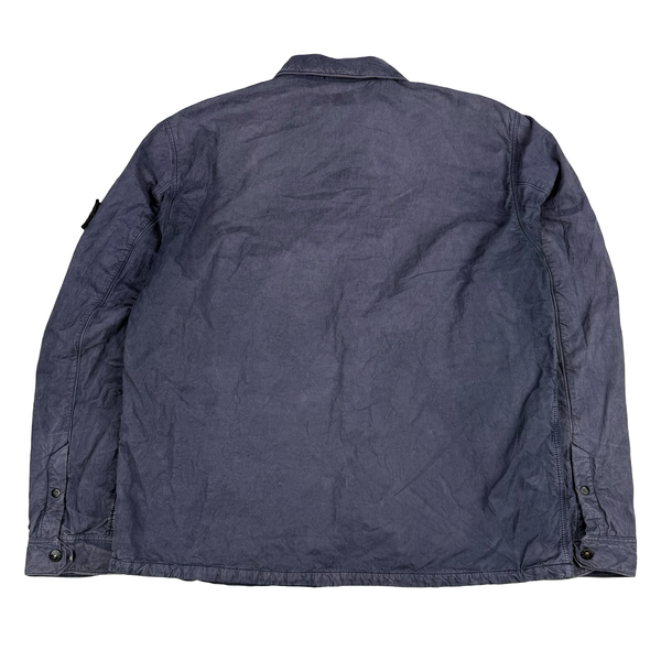 Stone Island Blue Vintage 2005 Cotton Zipped Overshirt - XL