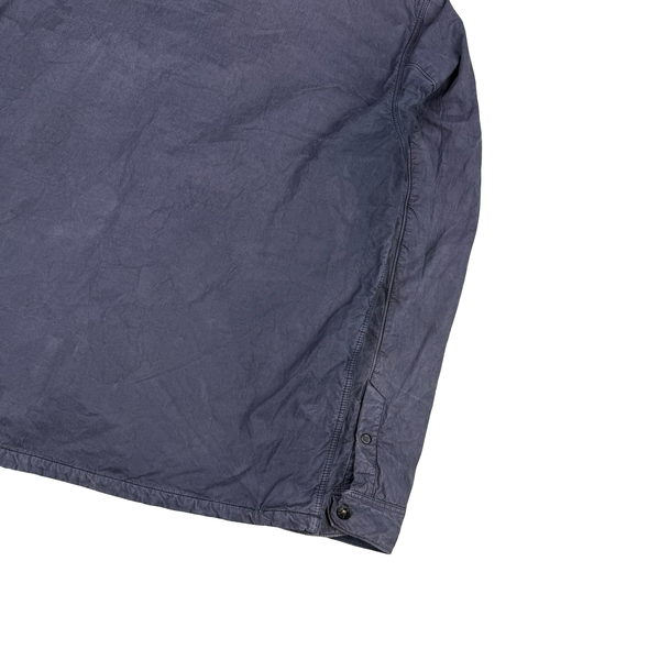 Stone Island Blue Vintage 2005 Cotton Zipped Overshirt - XL