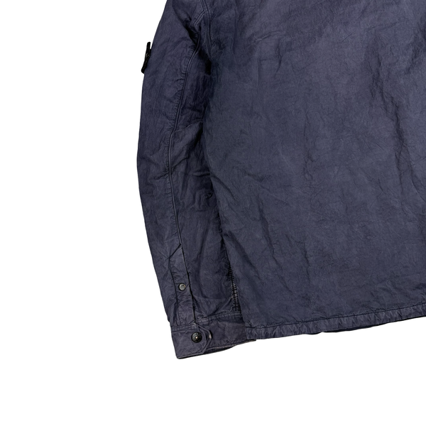 Stone Island Blue Vintage 2005 Cotton Zipped Overshirt - XL