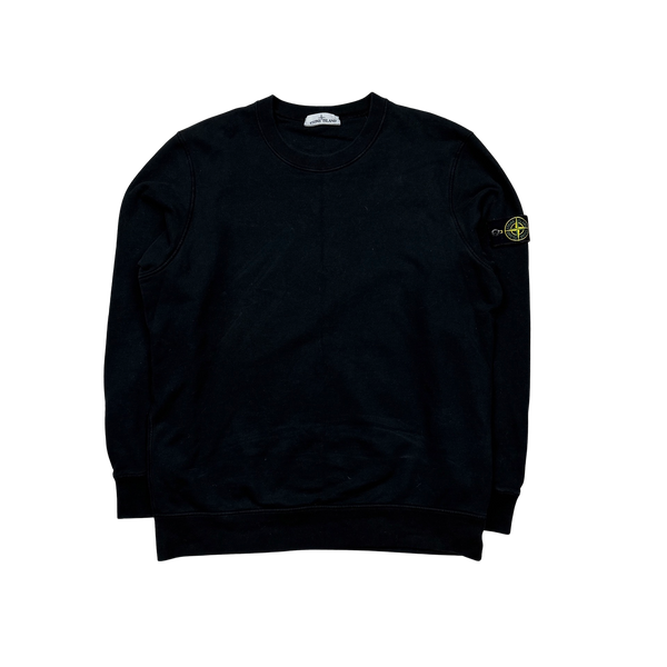 Stone Island 2021 Black Cotton Crewneck Sweatshirt - XXL