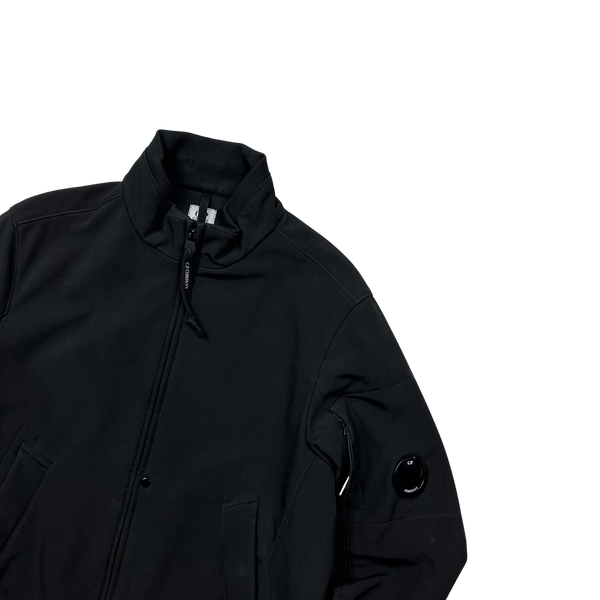 CP Company Fleece Lined Black Soft Shell Jacket - Large