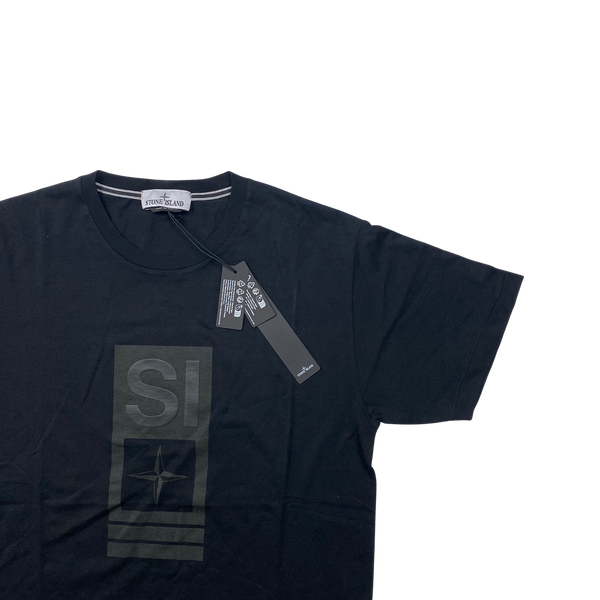 Stone Island Black Graphic T Shirt - Large
