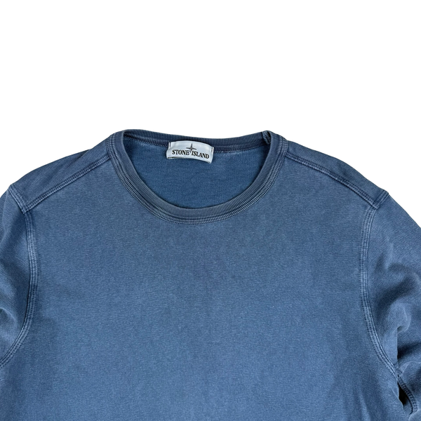 Stone Island 2017 Blue Cotton Crewneck Sweatshirt - Large