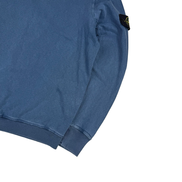 Stone Island 2017 Blue Cotton Crewneck Sweatshirt - Large