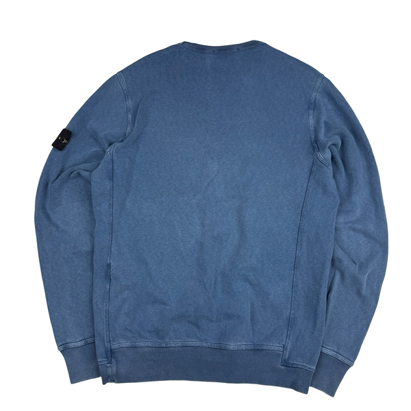 Stone Island 2017 Blue Cotton Crewneck Sweatshirt - Large