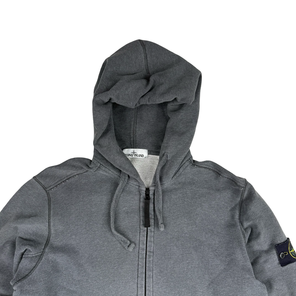 Stone Island Grey 2017 Zipped Hoodie - Medium