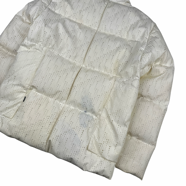 Stone Island 2019 White Lasered Shadow Project Poly-Hide 2L Jacket - Large