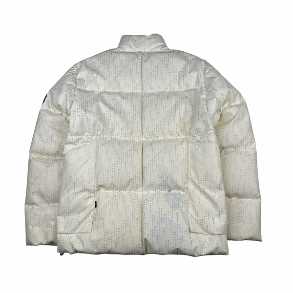 Stone Island 2019 White Lasered Shadow Project Poly-Hide 2L Jacket - Large