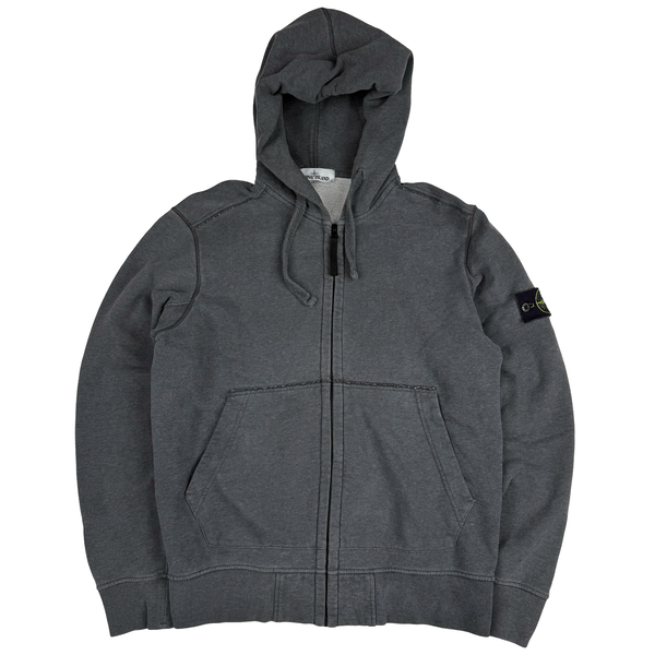 Stone Island Grey 2017 Zipped Hoodie - Medium