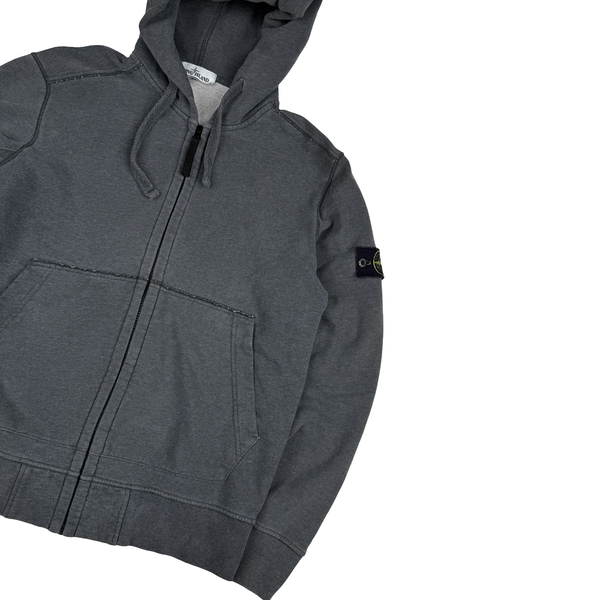 Stone Island Grey 2017 Zipped Hoodie - Medium