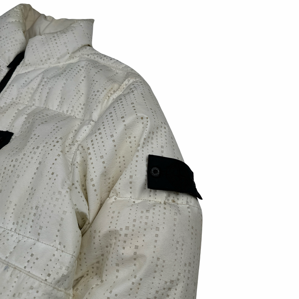 Stone Island 2019 White Lasered Shadow Project Poly-Hide 2L Jacket - Large