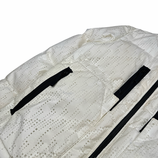 Stone Island 2019 White Lasered Shadow Project Poly-Hide 2L Jacket - Large