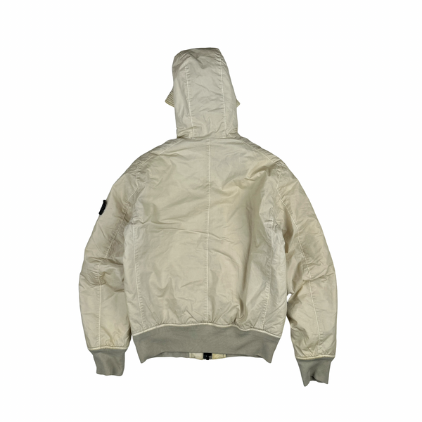 Stone Island Beige 30th Anni Mussola Gommata Padded Jacket - Medium