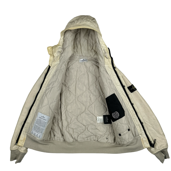 Stone Island Beige 30th Anni Mussola Gommata Padded Jacket - Medium