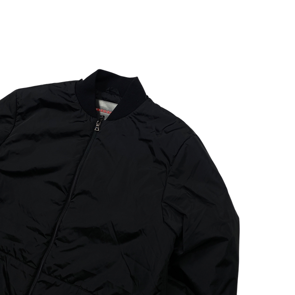 Prada Black Nylon Padded Bomber Jacket - Medium