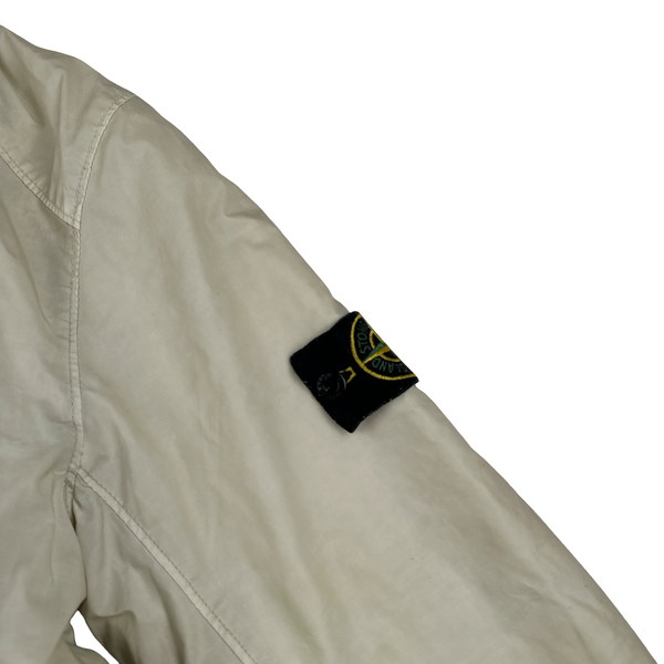 Stone Island Beige 30th Anni Mussola Gommata Padded Jacket - Medium