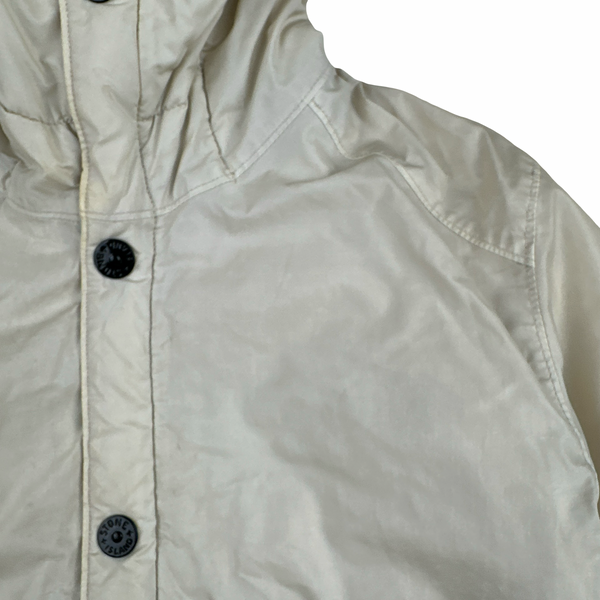Stone Island Beige 30th Anni Mussola Gommata Padded Jacket - Medium