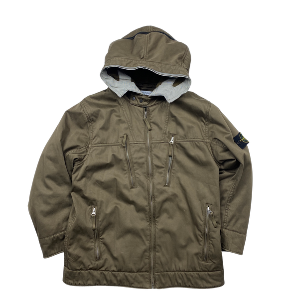 Stone Island Brown 2010 Raso Gommato Jacket - Medium