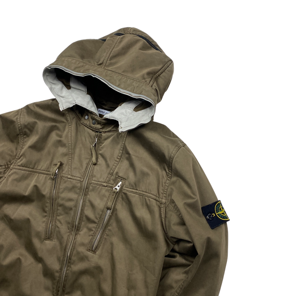 Stone Island Brown 2010 Raso Gommato Jacket - Medium